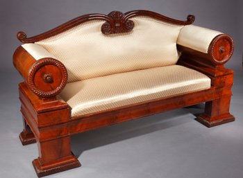 Canapé Biedermeier En Acajou, Autriche 1830