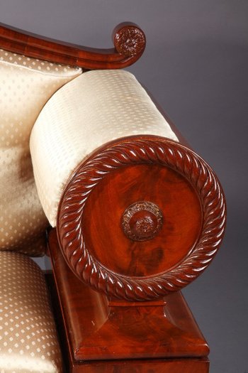 Canapé Biedermeier En Acajou, Autriche 1830