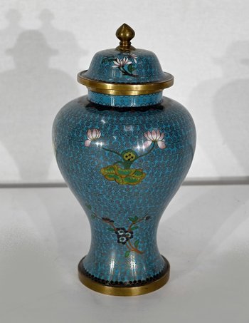Cloisonné enamel and bronze vase, Japan - Late 19th century