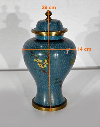 Cloisonné enamel and bronze vase, Japan - Late 19th century