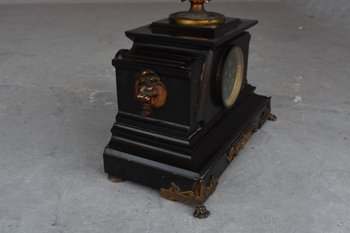 Neo Classic Bronze And Black Marble Fireplace Insert 21st Century
