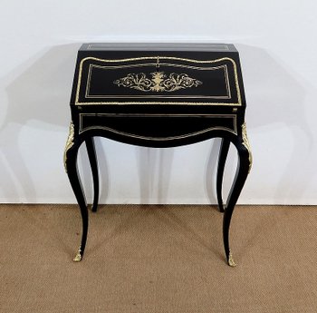 Piccola scrivania da donna, stile Luigi XV, periodo Napoleone III - Metà del XIX secolo