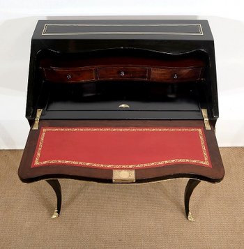 Piccola scrivania da donna, stile Luigi XV, periodo Napoleone III - Metà del XIX secolo