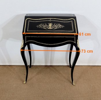 Piccola scrivania da donna, stile Luigi XV, periodo Napoleone III - Metà del XIX secolo