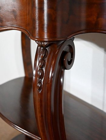 Console en Acajou massif et Marbre Sainte-Anne, époque Napoléon III – Milieu XIXe