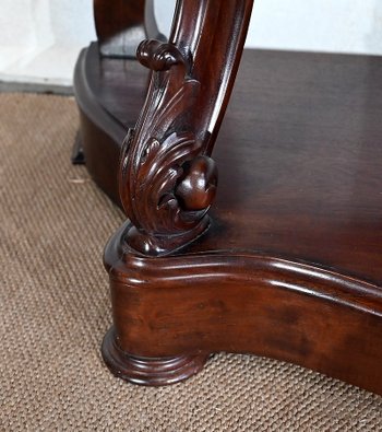 Console en Acajou massif et Marbre Sainte-Anne, époque Napoléon III – Milieu XIXe