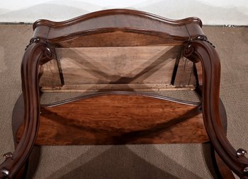 Console en Acajou massif et Marbre Sainte-Anne, époque Napoléon III – Milieu XIXe