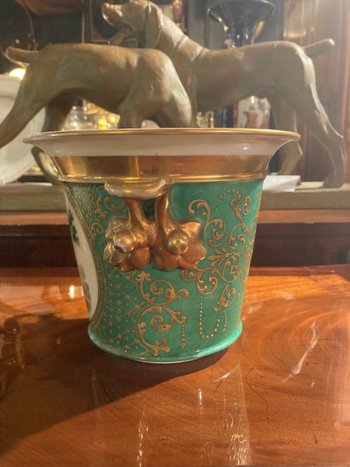 Pair of planters - Porcelain of Paris - About 1840