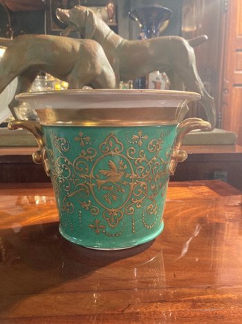 Pair of planters - Porcelain of Paris - About 1840