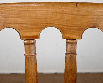 Poltrona in ciliegio massiccio, periodo Impero - Inizio XIX secolo