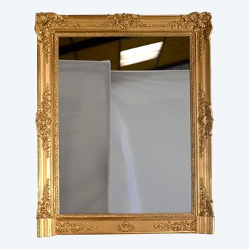 Gilded Wood Mantelpiece Mirror, Restoration period - Early 19th century