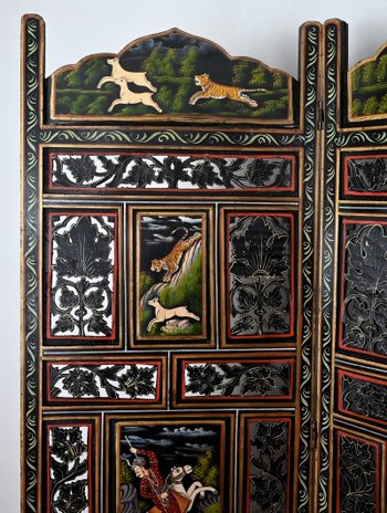 Four Leaf Indian Screen, Rajasthan - Early 20th century