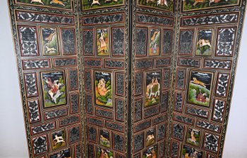 Four Leaf Indian Screen, Rajasthan - Early 20th century