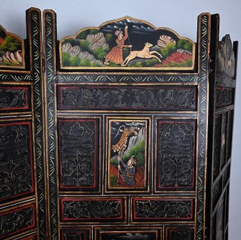 Four Leaf Indian Screen, Rajasthan - Early 20th century