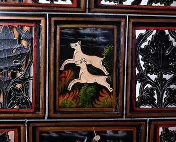 Four Leaf Indian Screen, Rajasthan - Early 20th century