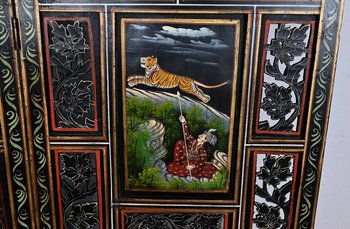 Four Leaf Indian Screen, Rajasthan - Early 20th century