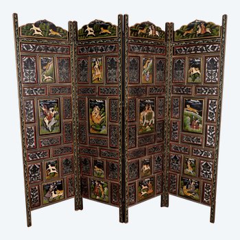 Four Leaf Indian Screen, Rajasthan - Early 20th century