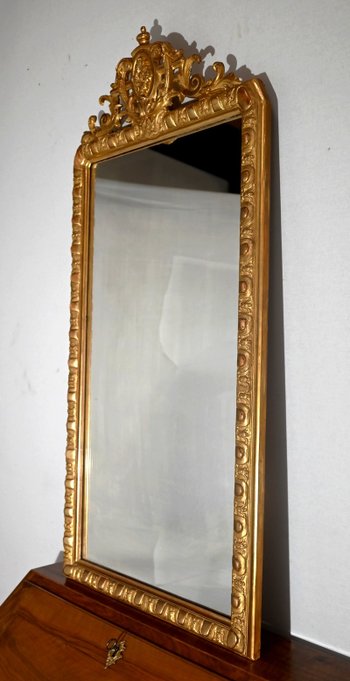 Specchio rettangolare in legno dorato - Fine XIX secolo