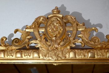 Specchio rettangolare in legno dorato - Fine XIX secolo