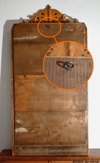 Specchio rettangolare in legno dorato - Fine XIX secolo