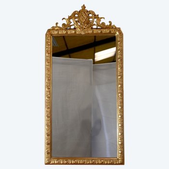 Miroir Rectangulaire en Bois Doré – Fin XIXe