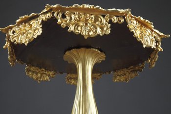 Table Guéridon En Porcelaine De Style Rocaille