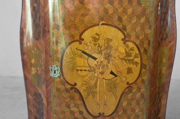 Paar Napoleon III Intarsien Ecke XIXth