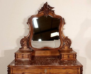 Commode Psyché en Noyer, Maison Guinand-Leglas, style Rocaille – 1900