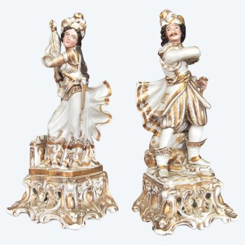 Pair Of Porcelain Bottles After Jacob Petit