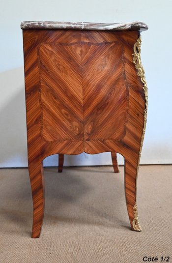 Cassettone sauteuse, stile Luigi XV - seconda metà del XIX secolo