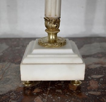 Paire de Chandeliers en Bronze doré, style Louis XVI – 2ème moitié XIXe