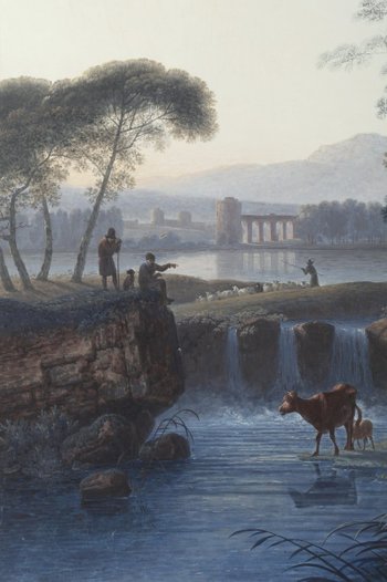 Paysage Au Moulin Et Pastorale, Gouaches Sur Papier