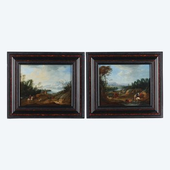 Deux Paysages Attribués à Elias Martin, XVIIIe Siècle