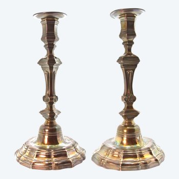             Pair Of 18th Century Silver Torches By Louis Lazare Martin