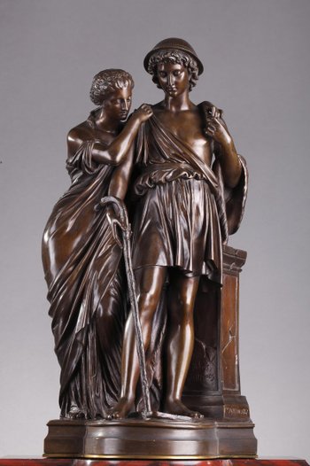 PendulePendule "Les Bergers d'Arcadie" d'Aizelin et Barbedienne