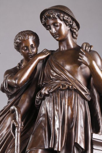 PendulePendule "Les Bergers d'Arcadie" d'Aizelin et Barbedienne