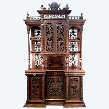 Spektakuläres Sideboard Zwei indochinesische Körper, verziert mit Drachen aus Palisander