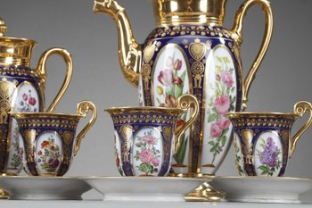 Paris Porcelain Coffee Set 6 Pieces Charles X Style