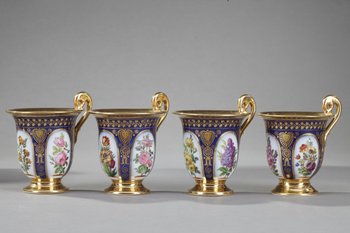 Paris Porcelain Coffee Set 6 Pieces Charles X Style