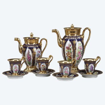 Paris Porcelain Coffee Set 6 Pieces Charles X Style