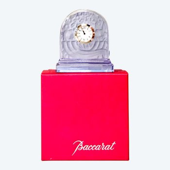 Baccarat " l ' envole " crystal desk clock