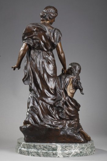"Giovani donne con fiori" di Sylvain Kinsburger (1855-1935)