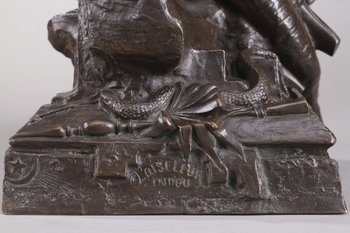 Grande bronzo "L'Oisealer indù" di Auguste de Wever
