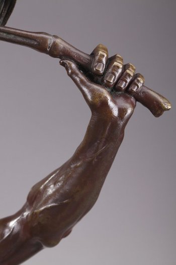 Grande bronzo "L'Oisealer indù" di Auguste de Wever