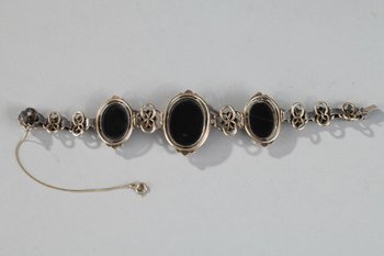 Silber Armband mit Mikro-Mosaik Medaillons Dekor
