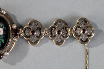 Silber Armband mit Mikro-Mosaik Medaillons Dekor