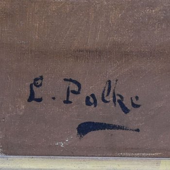 Öl Auf Leinwand Stillleben Mit Äpfeln Und Zitronen Signiert Palke XIX.