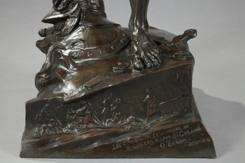 Scultura in bronzo "Il Guerriero" di Auguste de Wever