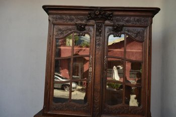             Credenza a due corpi in quercia Normandia 18° secolo