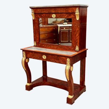 Important Bonheur Du Jour En Acajou d'Epoque Empire Vers 1810